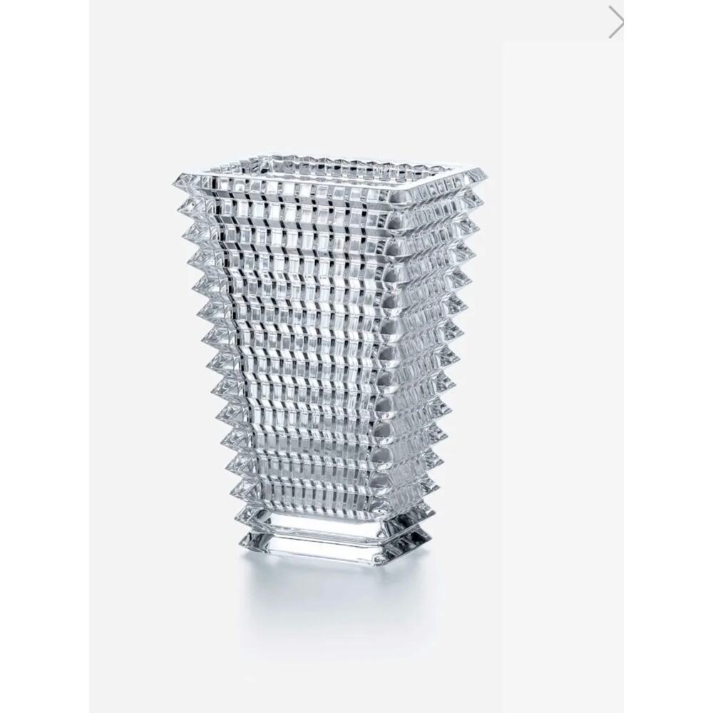 Baccarat Eye Crystal Vase Rectangular, Clear, Small